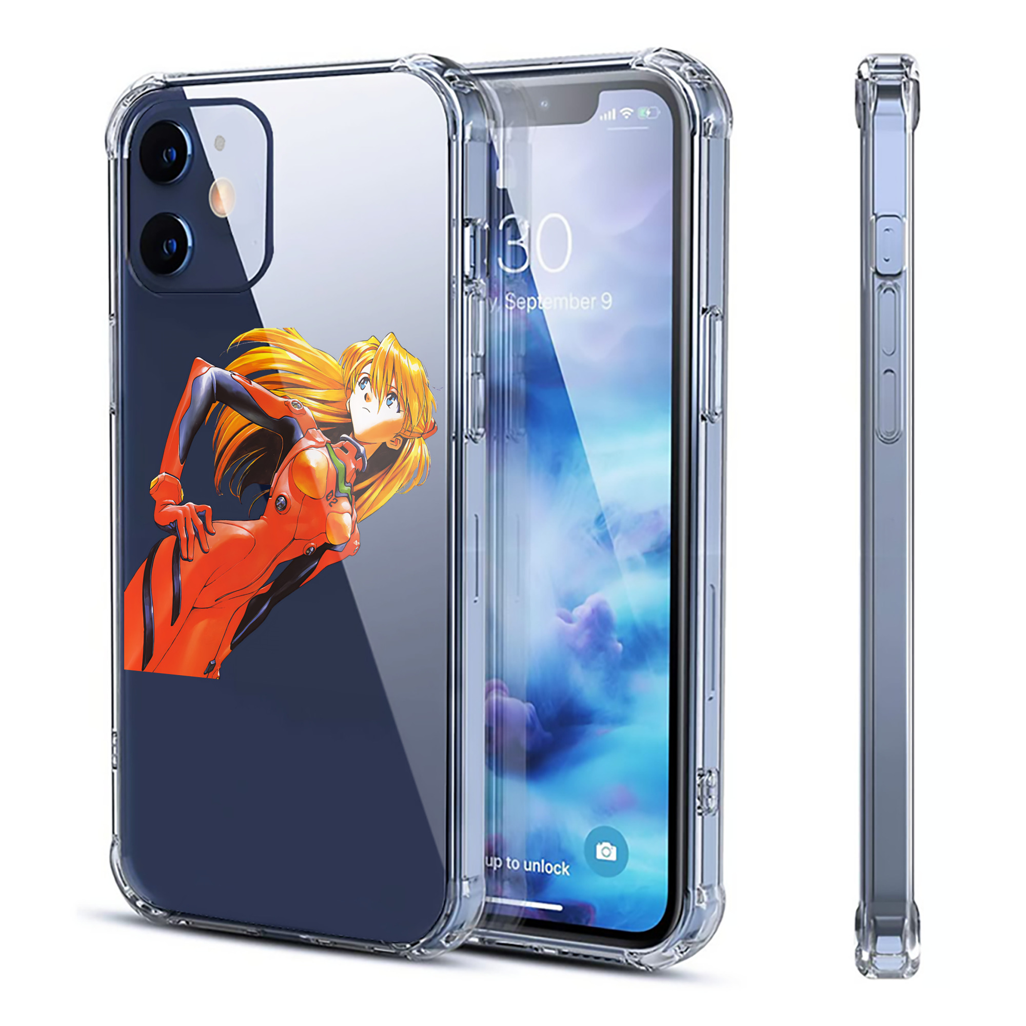 （画像用） EVA 新世紀エヴァンゲリオン 【iPhone 12シリーズ対応】透明スマホケース（クリアソフトケース）